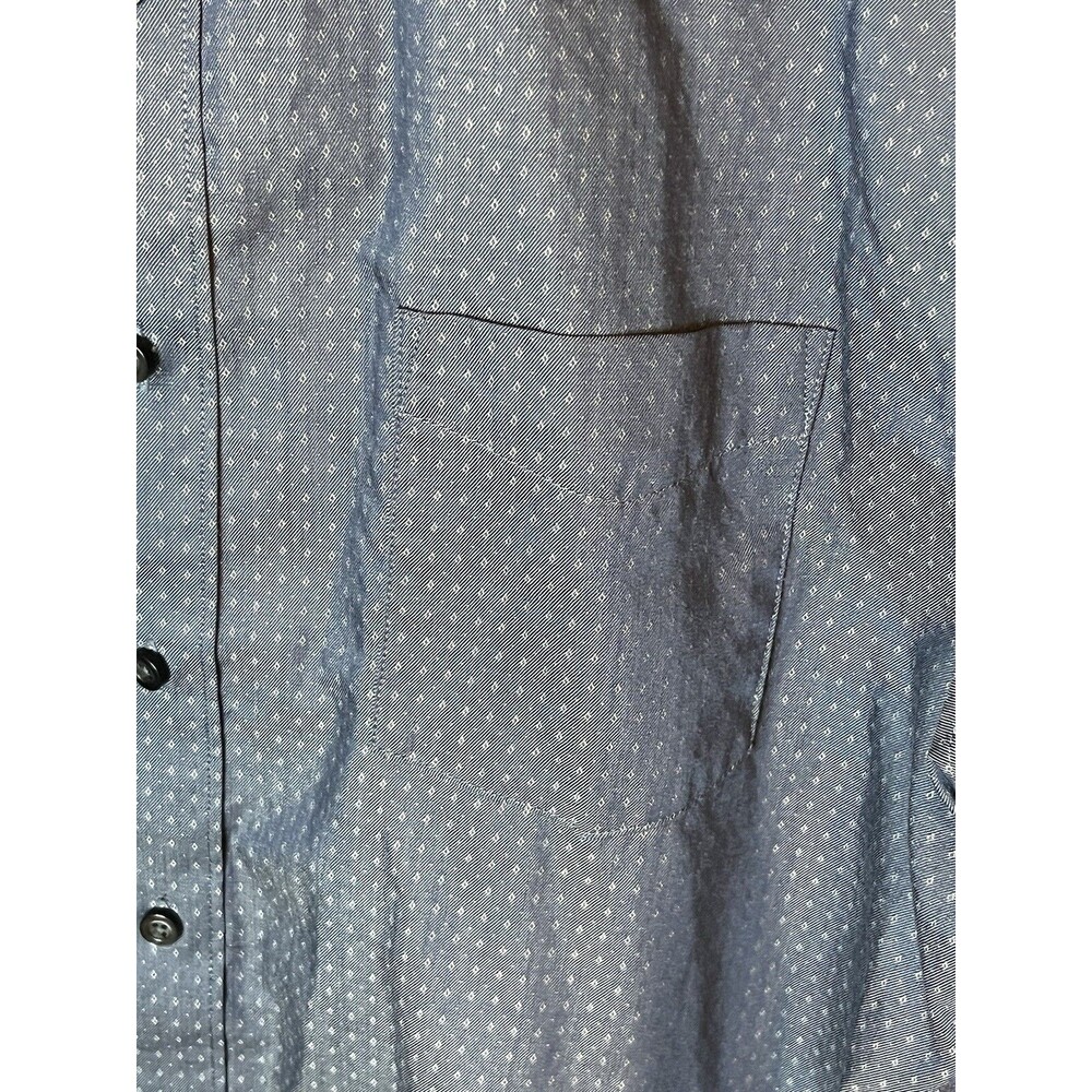Van Heusen Studios Slim Fit Men’s XL Blue Long Sleeve Button Up Dress Shirt Used - Picture 2 of 6